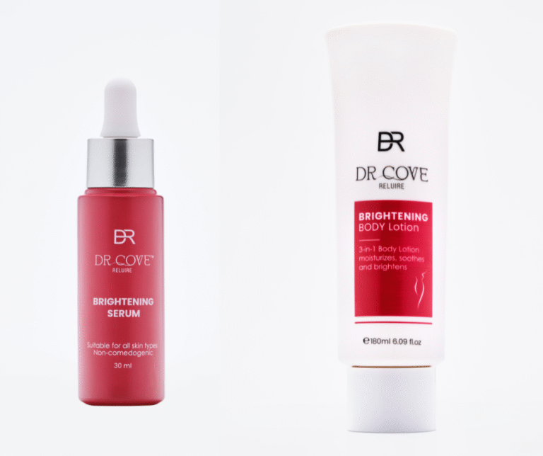 Dr Cove Reluire’s Brightening Serum and Brightening Body Lotion