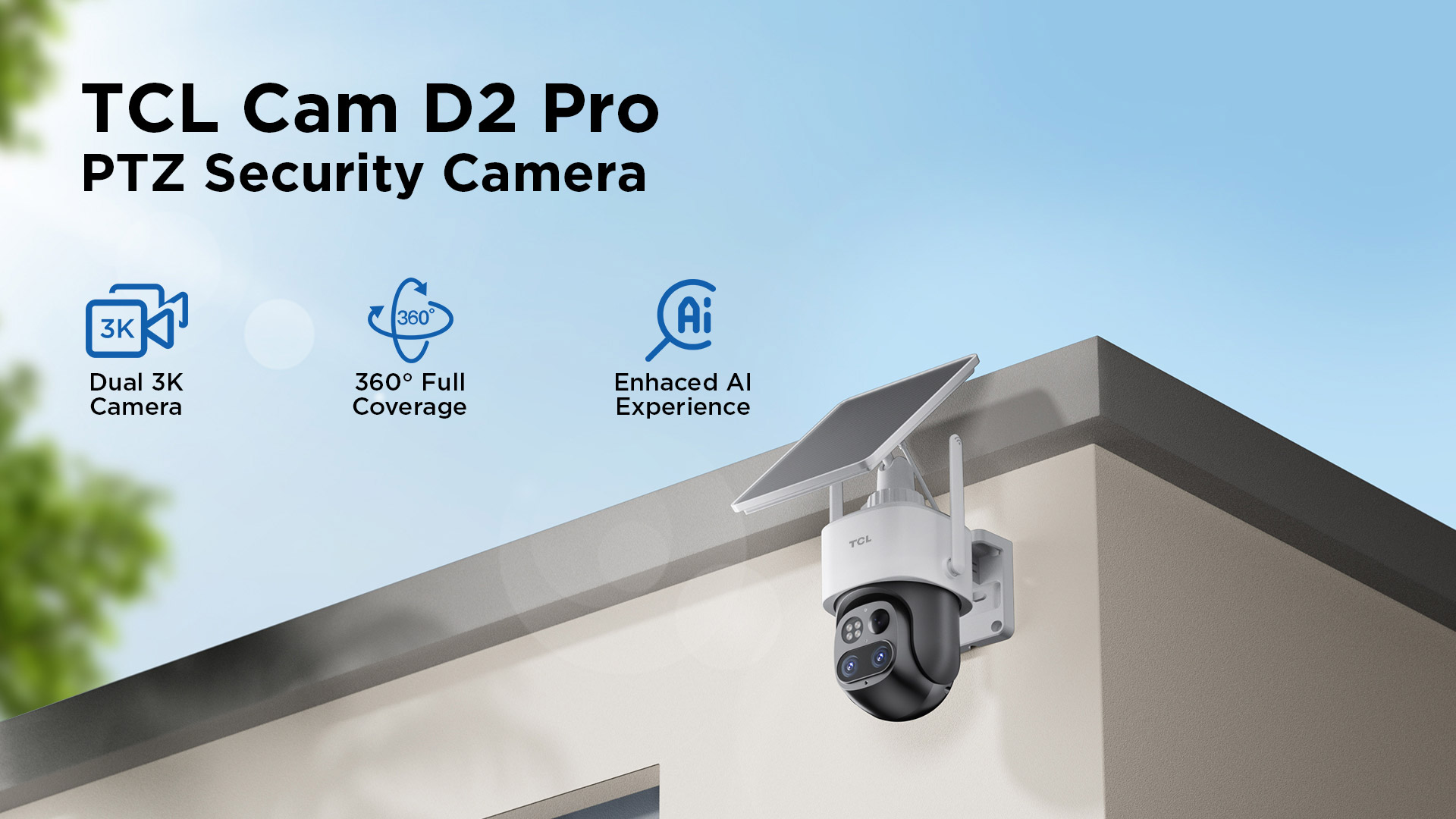 TCL Cam D2 Pro 3K Dual-Lens PTZ Camera