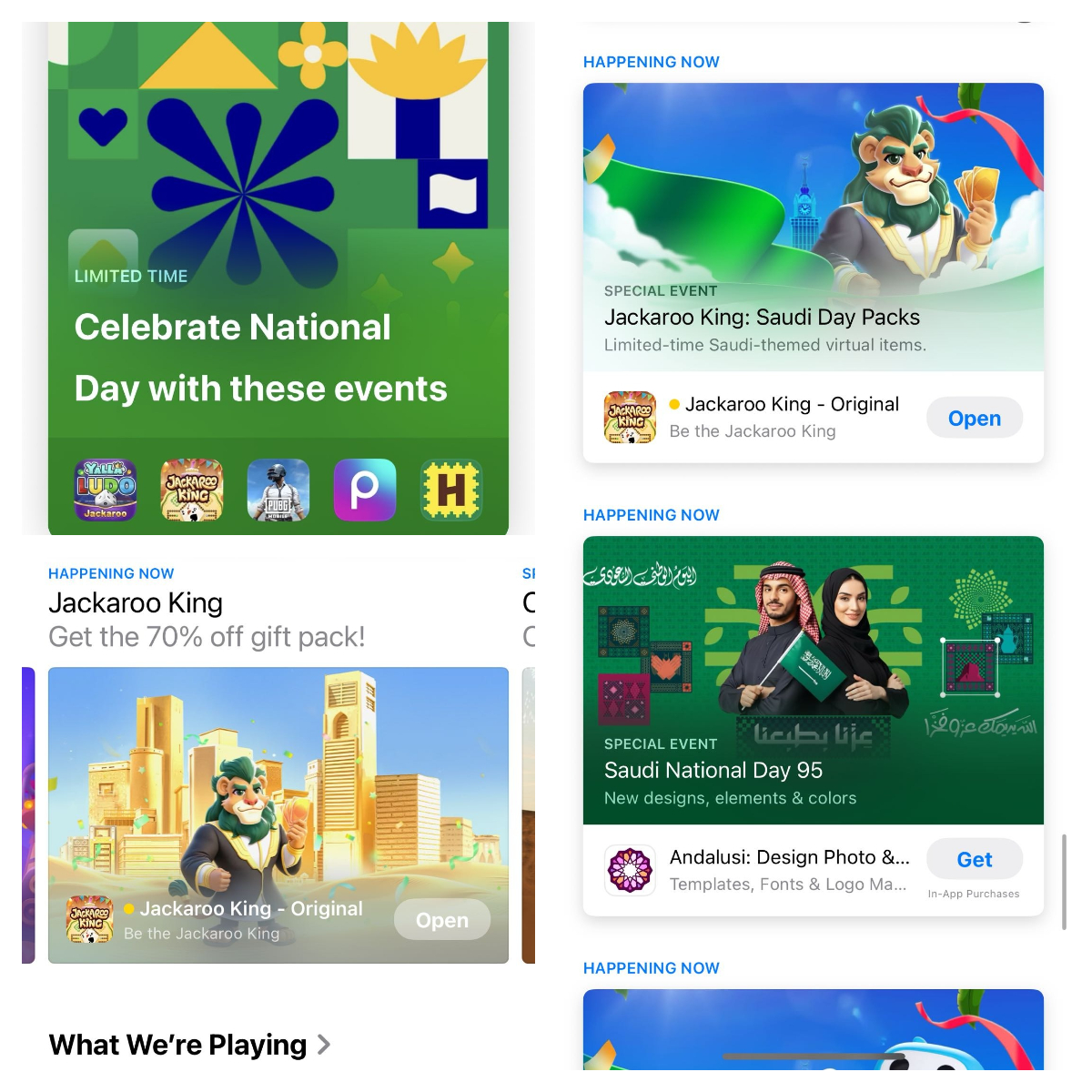 Jackaroo King’s Saudi National Day Special Event Secures Feature on Middle Eastern App Store