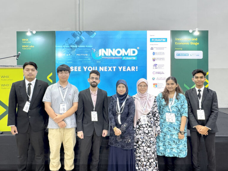 The CIME team at INNOMD with Prof Fatimah (fourth from right)