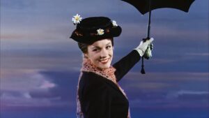 Julie Andrews as Mary Poppins in the 1964 film - Wikimedia
