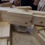 Contoh kigumi dalam pertukangan kayu Jepun. Gambar oleh penulis