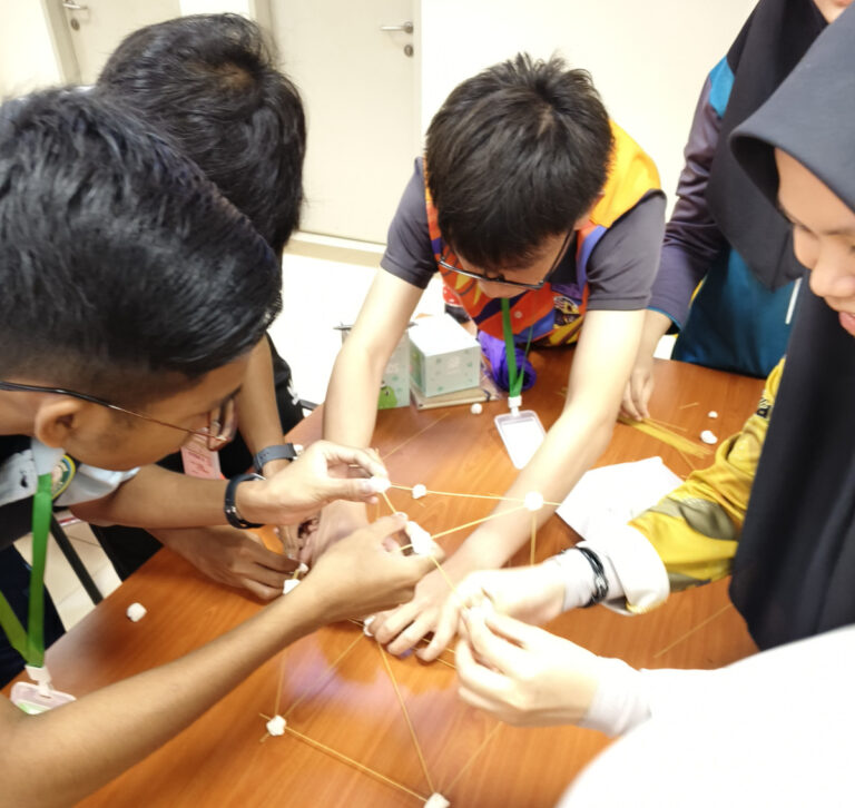 Students trying to complete the given task