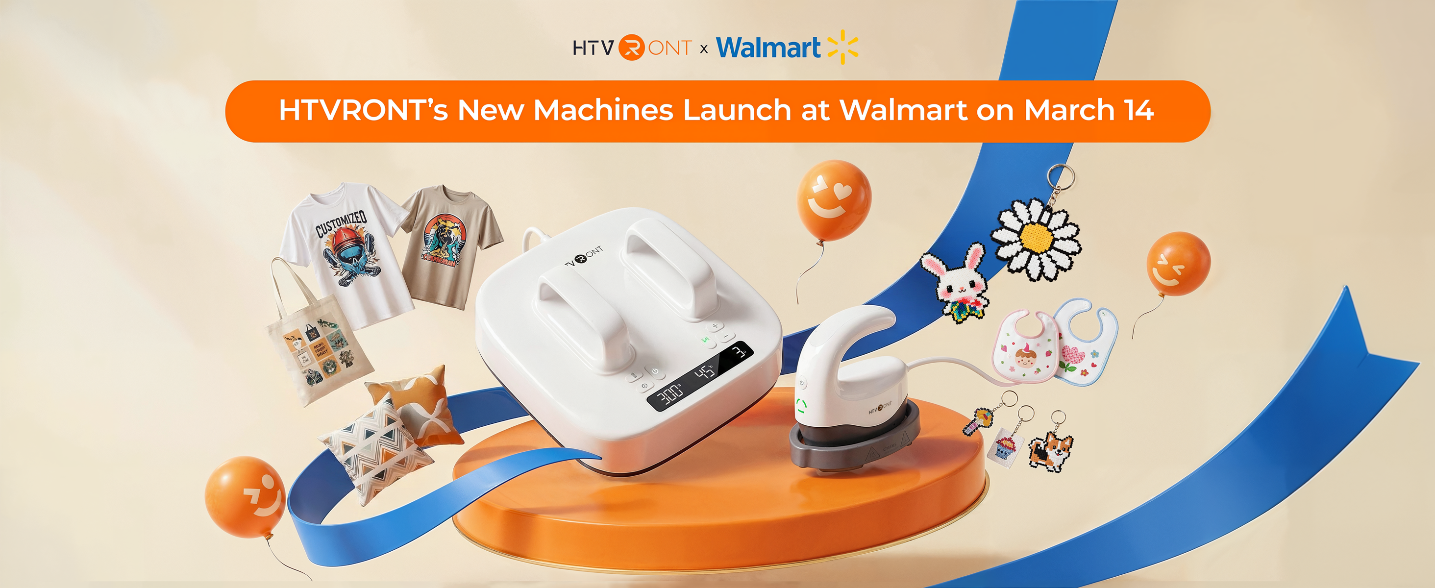 HTVRONT Mini Heat Press V2 and HTVRONT 10×10in Heat Press V2 are available at Walmart