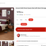 Aroura-Solid-Wood-Queen-Bed-with-Back-Storage-and-Cushion-on-Rent-in-Mumbai-Rento-Mojo-com-04-02-202