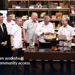 Deputy Prime Minister Datuk Seri Ahmad Zahid Hamidi and Communications Minister Datuk Seri Fahmi Fadzil viewing handicraft products at the NADI Entrepreneurs Gallery in Cyberjaya.