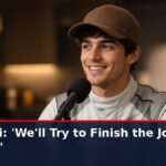 News graphic: Antonelli says we'll try to finish the job properly. Source : @F1