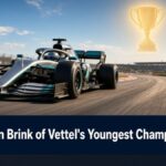 News graphic: Antonelli on the brink of breaking Vettel's youngest champion record. Source : @F1