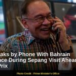 Anwar Speaks by Phone With Bahrain Crown Prince During Sepang Visit Ahead of F1 Grand Prix