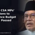Prime Minister Datuk Seri Anwar Ibrahim speaking to reporters