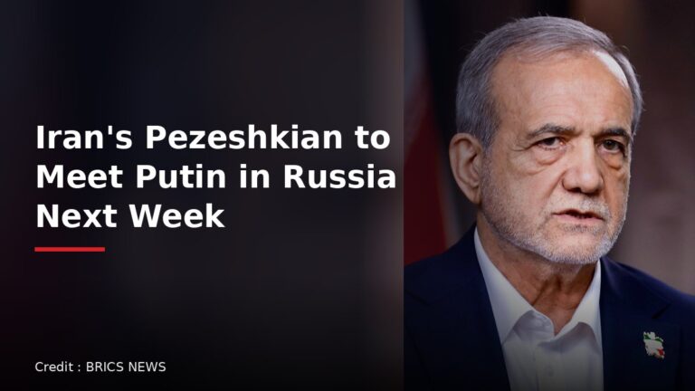 Iranian President Masoud Pezeshkian to meet Vladimir Putin in Russia