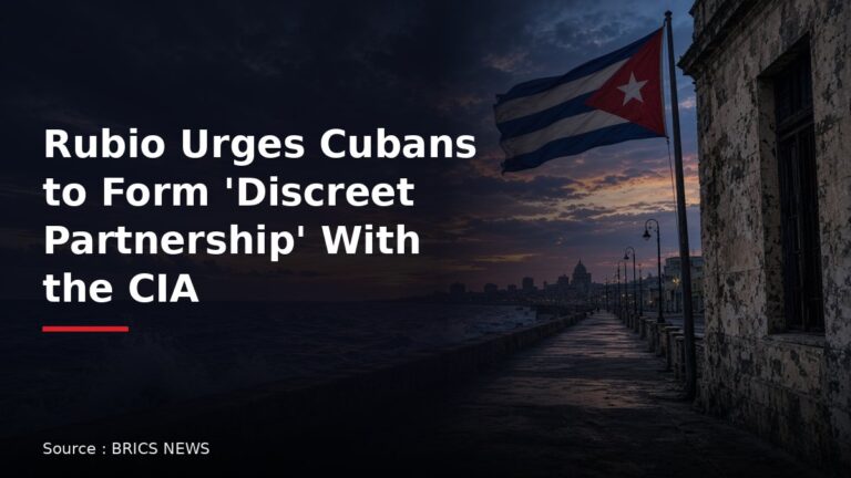 Rubio urges Cubans seeking political change to form discreet partnership with CIA
