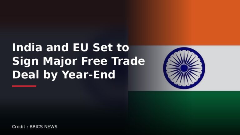 India and European Union expected to sign free trade agreement by end of 2026