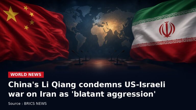 China's Li Qiang condemns US-Israeli war on Iran as 'blatant aggression'