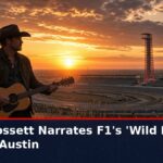 News graphic: Dylan Gossett narrates F1's wild frontier film for Austin. Source : @F1