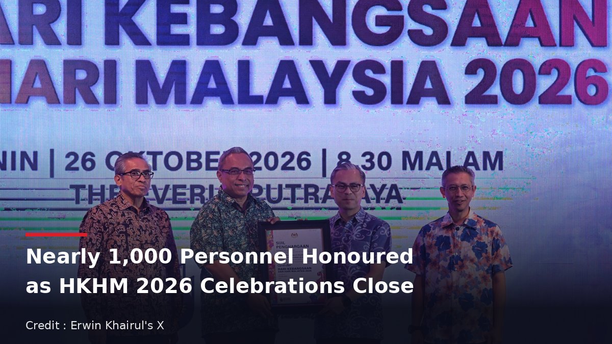 Certificate of appreciation presented at the HKHM 2026 closing ceremony in Putrajaya