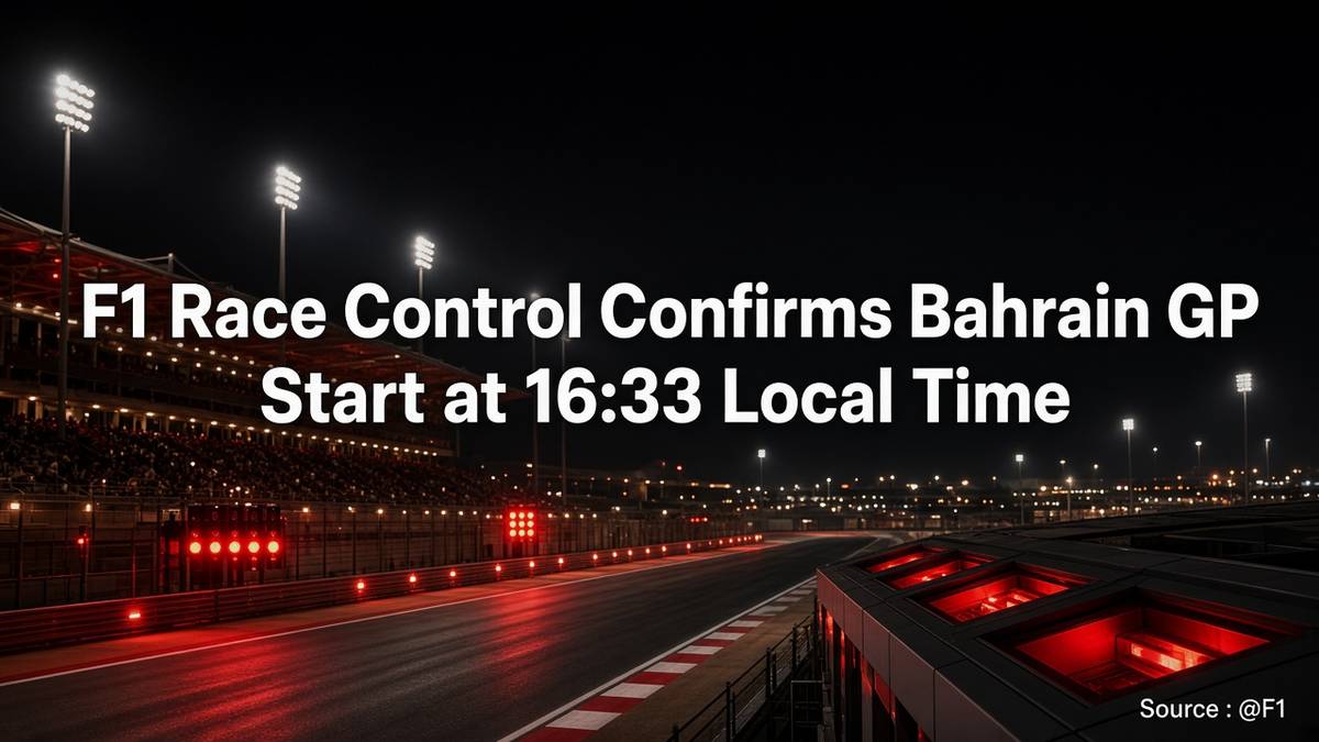 F1 Race Control Confirms Bahrain GP Start at 16:33 Local Time