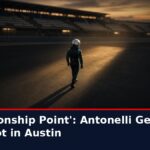 News graphic: Antonelli faces his first championship point at the United States Grand Prix in Austin. Source : @F1