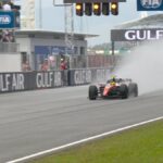 Hamilton Hits Issue Then Recovers Before Wet Bahrain GP Start