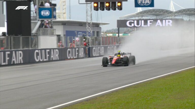 Hamilton Hits Issue Then Recovers Before Wet Bahrain GP Start