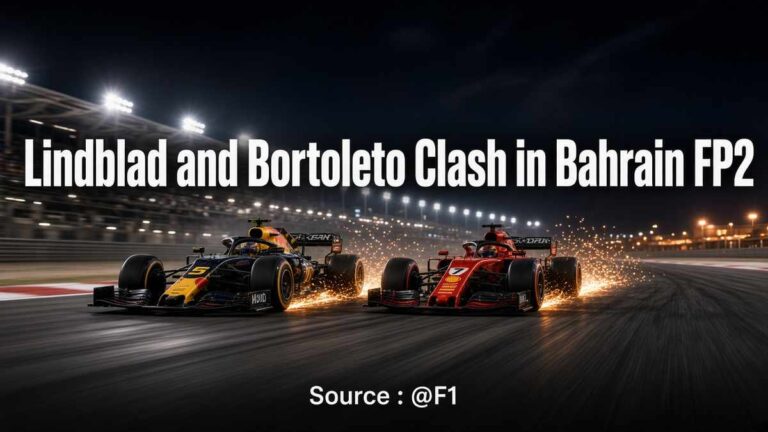 Lindblad and Bortoleto Clash in Bahrain FP2