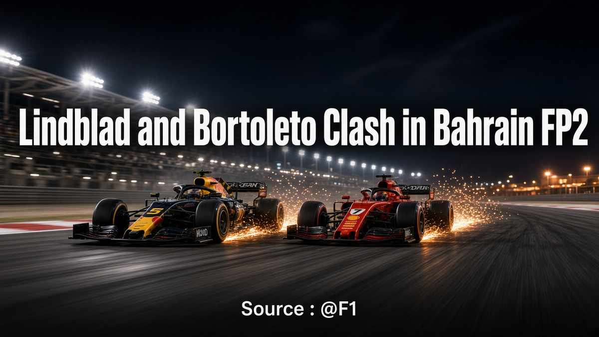 Lindblad and Bortoleto Clash in Bahrain FP2
