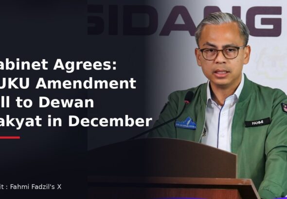 Communications Minister Fahmi Fadzil at the post-Cabinet press conference