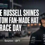 George Russell shines in custom fan-made hat on F1 race day