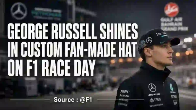 George Russell shines in custom fan-made hat on F1 race day