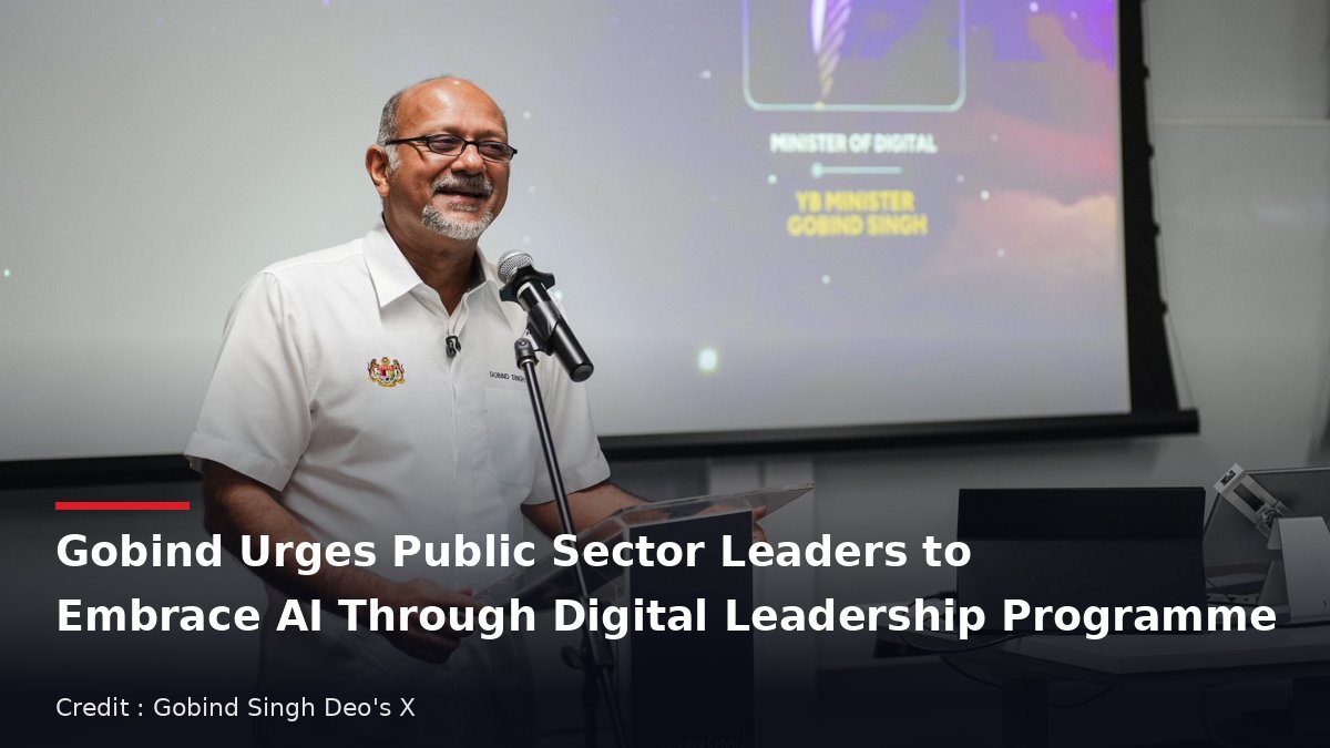Digital Minister Gobind Singh Deo speaking at the Executive Digital Leadership Programme