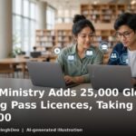 Two young Malaysians taking online courses on laptops in a library