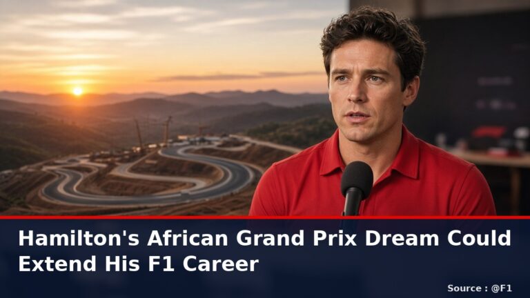 News graphic: Hamilton's African Grand Prix dream could extend his F1 career. Source : @F1