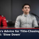 News graphic: Hamilton's advice for title-chasing Antonelli, slow down. Source : @F1