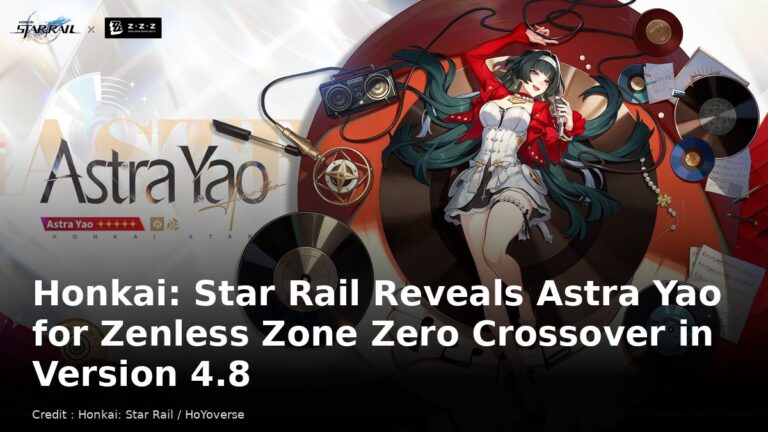 Official Honkai: Star Rail key art of Astra Yao for the Zenless Zone Zero crossover