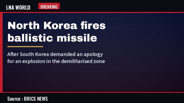 North Korea Fires Ballistic Missile After Seoul Demands DMZ Apology