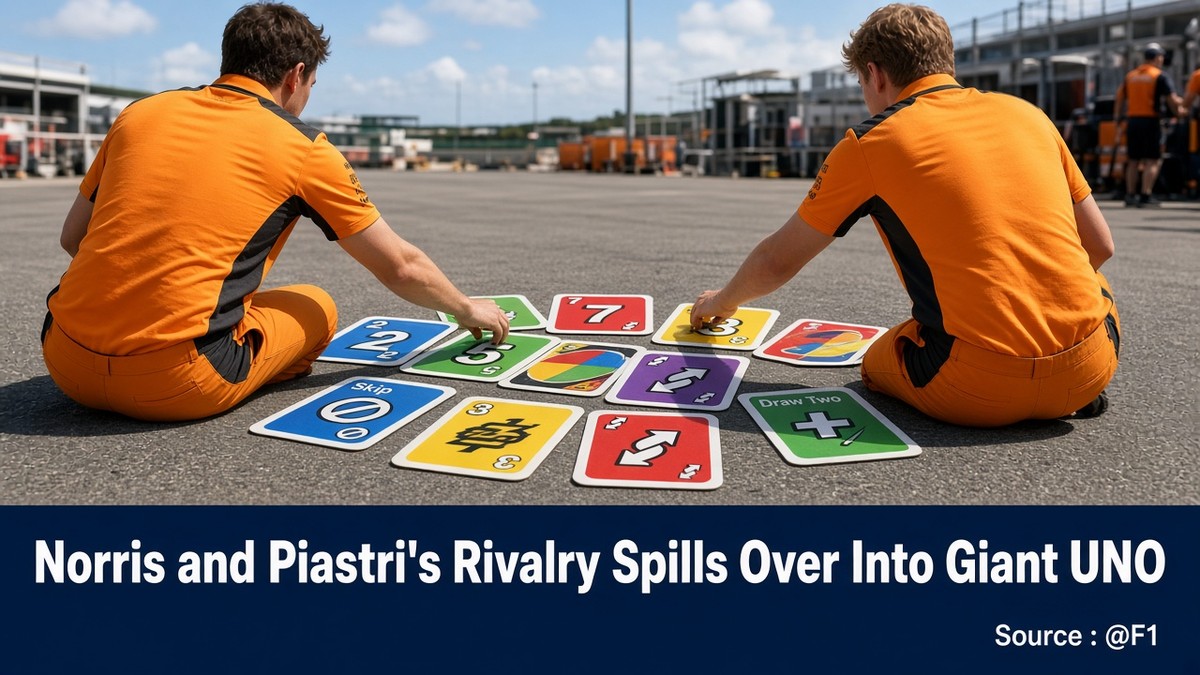 Norris and Piastri's Team-Mate Rivalry Spills Over Into Giant UNO