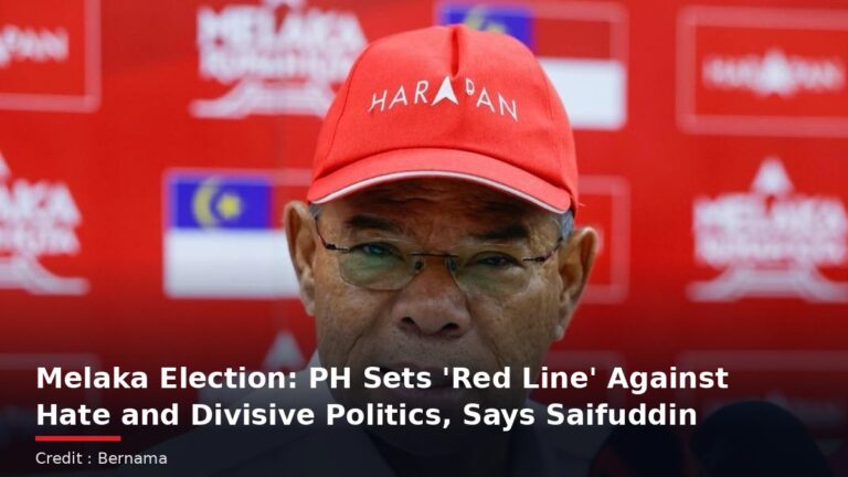 PH secretary-general Saifuddin Nasution Ismail at a press conference in Melaka. Credit : Bernama