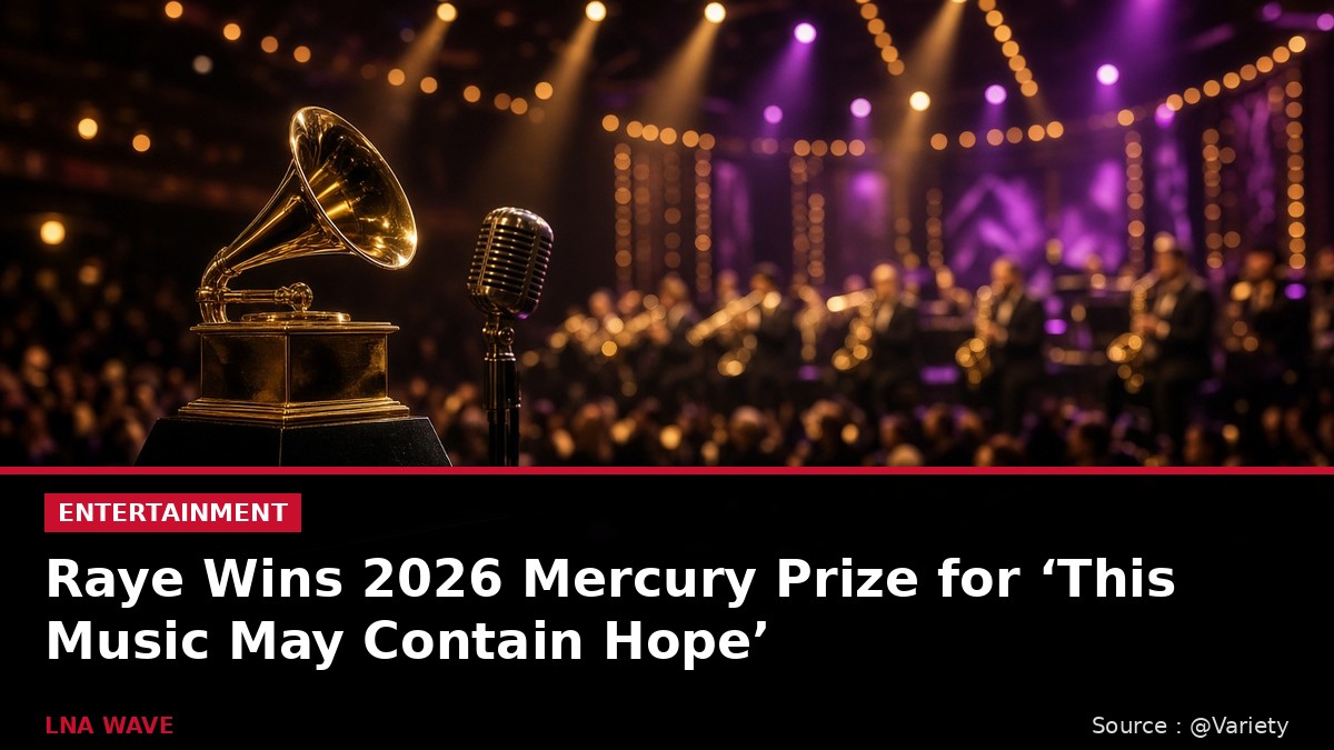Raye Wins 2026 Mercury Prize for ‘This Music May Contain Hope’