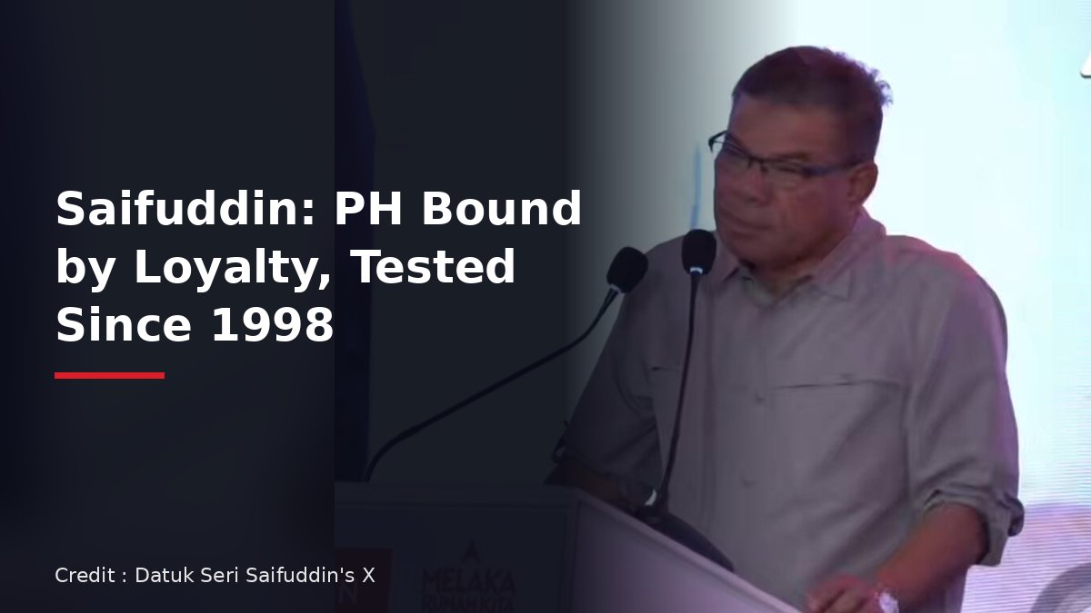 Datuk Seri Saifuddin Nasution Ismail speaking at the PH Melaka candidate announcement