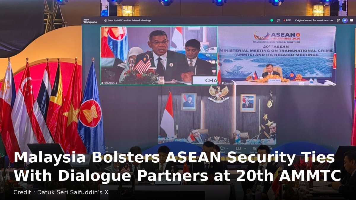 Datuk Seri Saifuddin Nasution Ismail at the 20th AMMTC consultation session with ASEAN dialogue partners