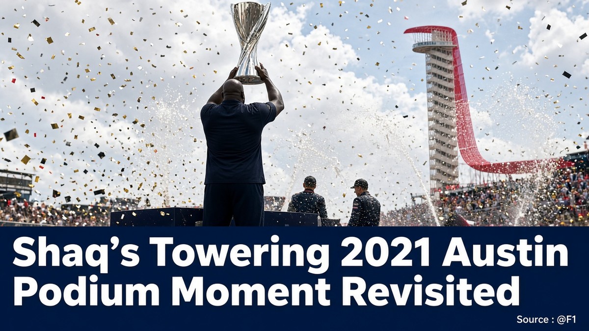 Shaquille O'Neal's Towering 2021 Austin Podium Moment Revisited as F1 Returns to Texas