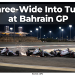 Three-Wide Into Turn 1 at Bahrain GP — Source : @F1